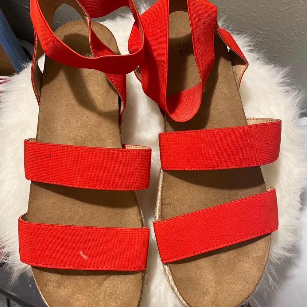 Red sandals